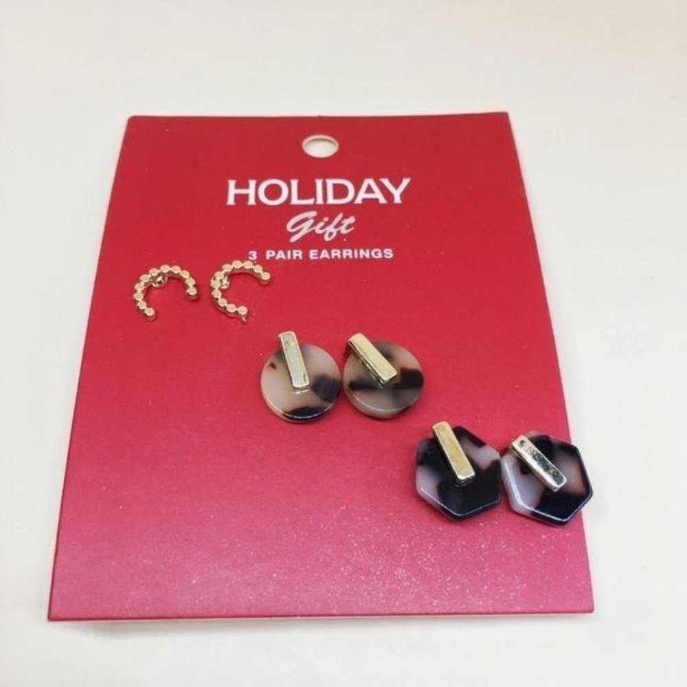 NWT Handmade Christmas Earrings Set of 3